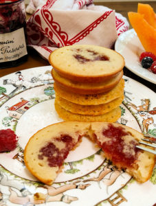 Jelly pancakes with the jelly inside makes a great grab and go breakfast