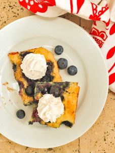 Easy baked blueberry pancakes are a breeze to make and are a great grab and go breakfast to eat on-the-run