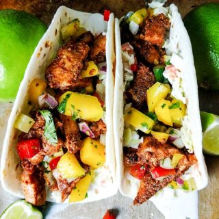 Blackened Fish Tacos With Mango Salsa - On The Go Bites