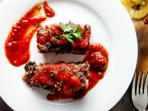 Italian Meatloaf With Marinara Sauce And Sausage On The Go Bites