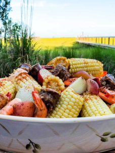 low country boil recipe close up onthegobites.com